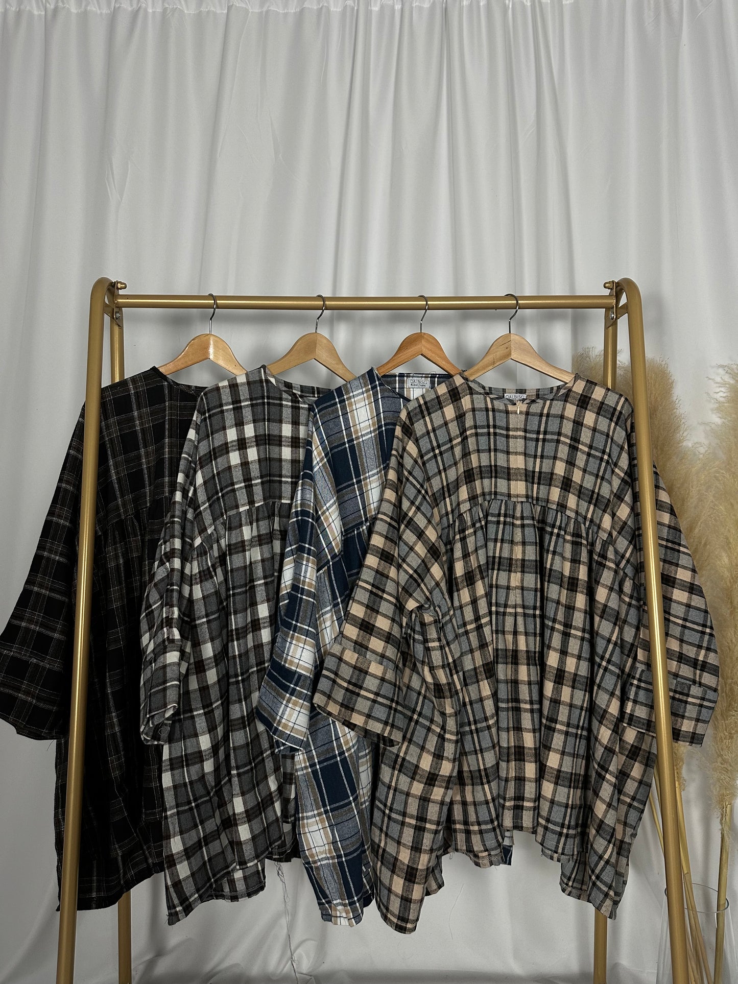 Flannel Babydoll Top