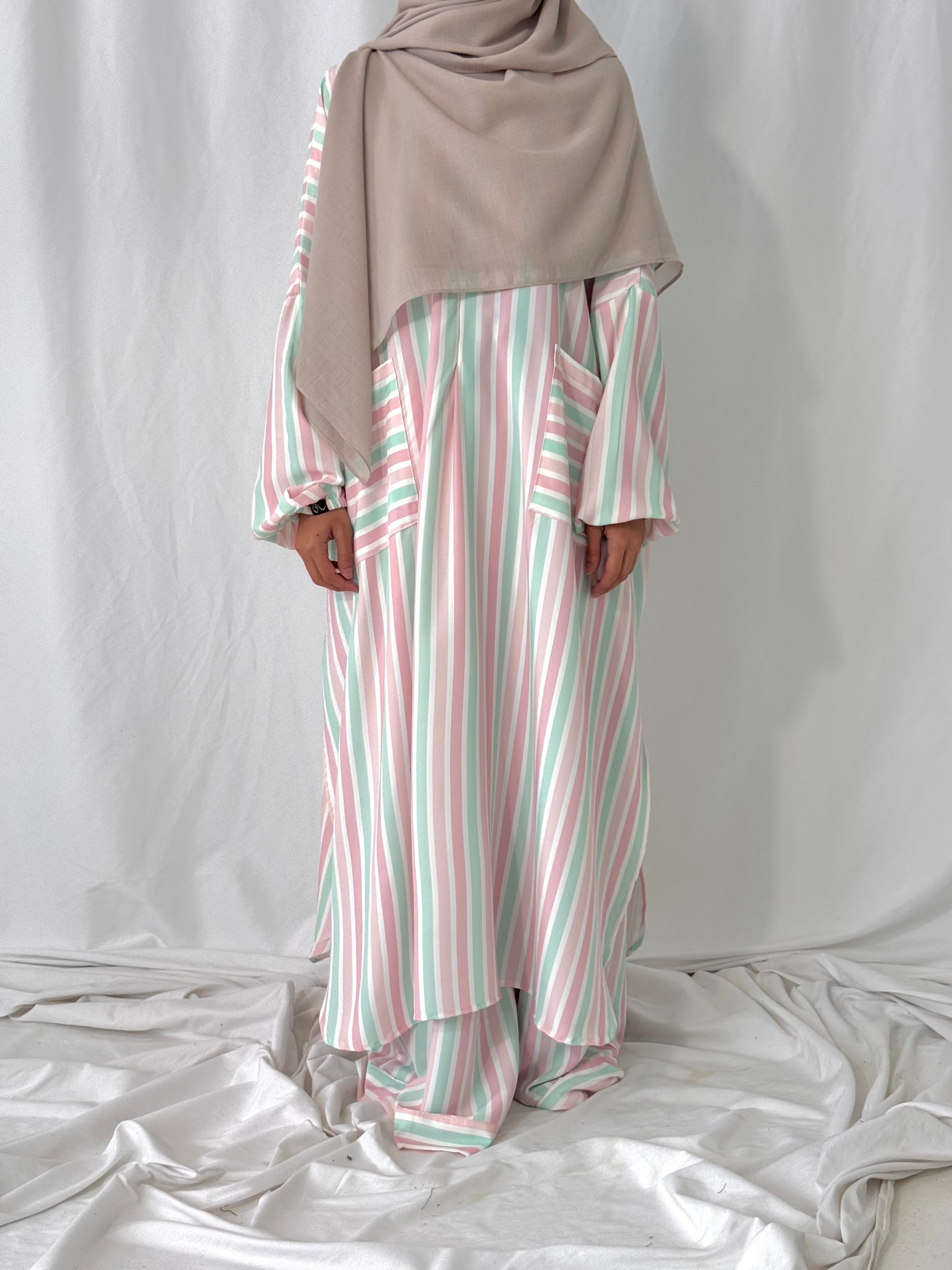Stripes Pant Set Silk Lexus