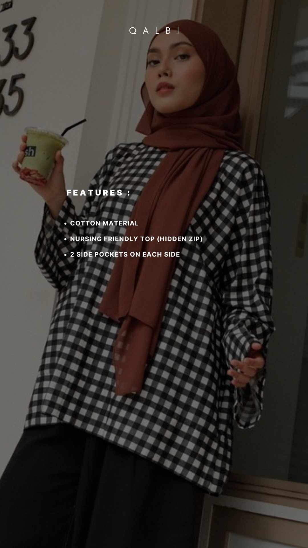 Yana Checkered Top