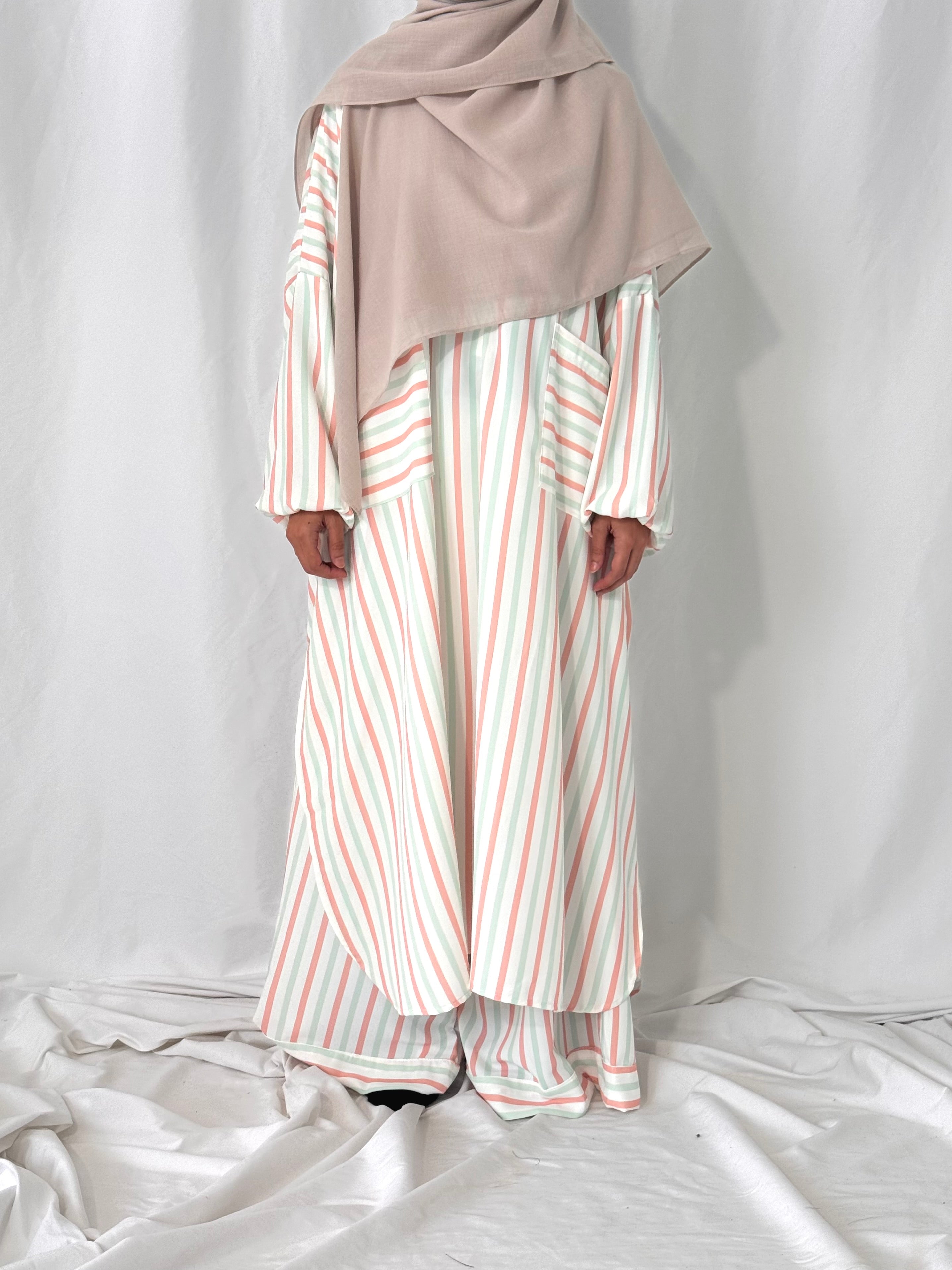 Stripes Pant Set Silk Lexus