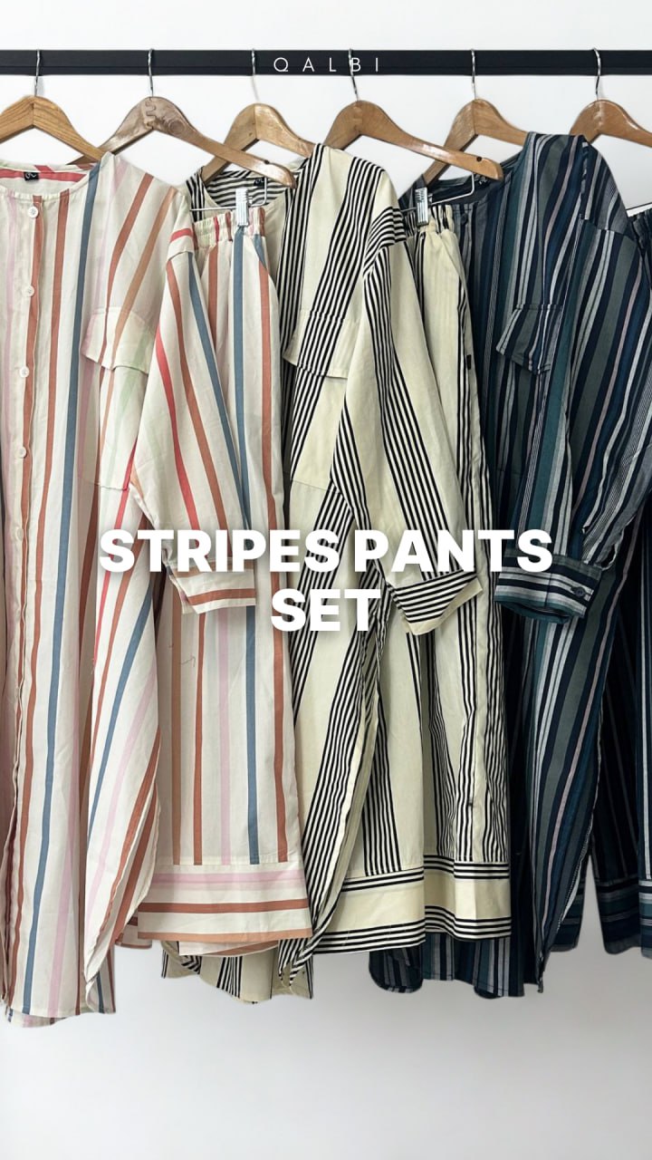 Stripes Pant Set