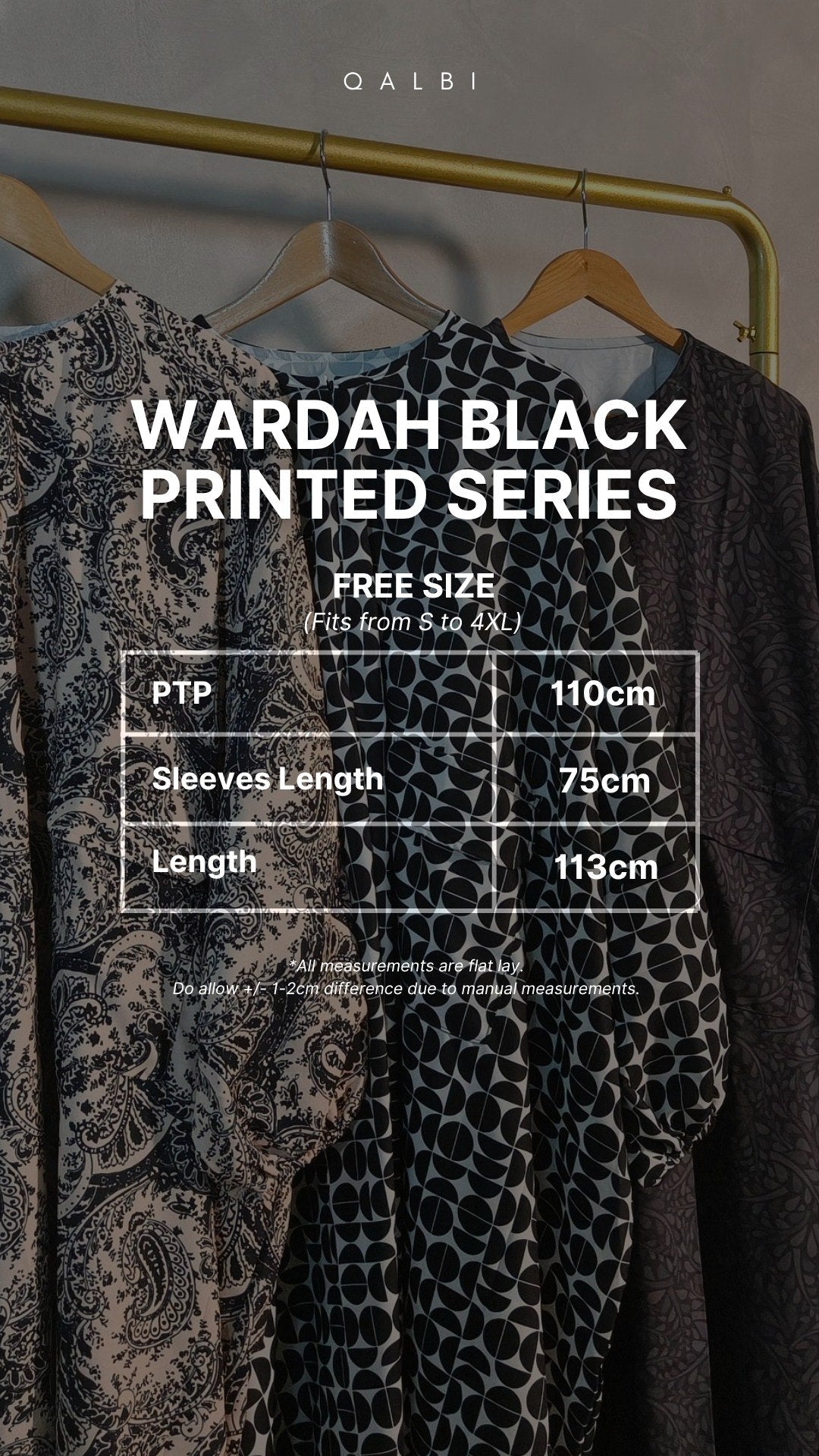 Wardah Black Printed Series