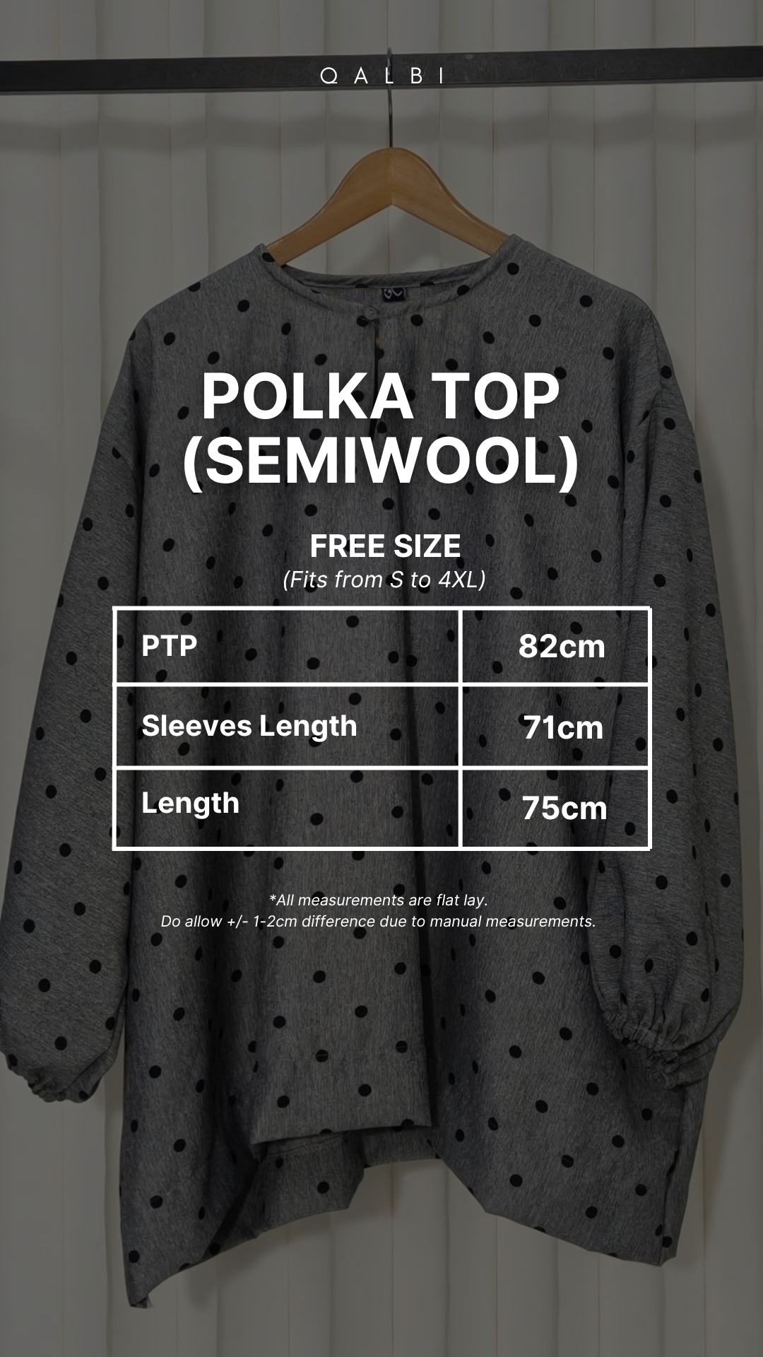 Polka top (semiwool)