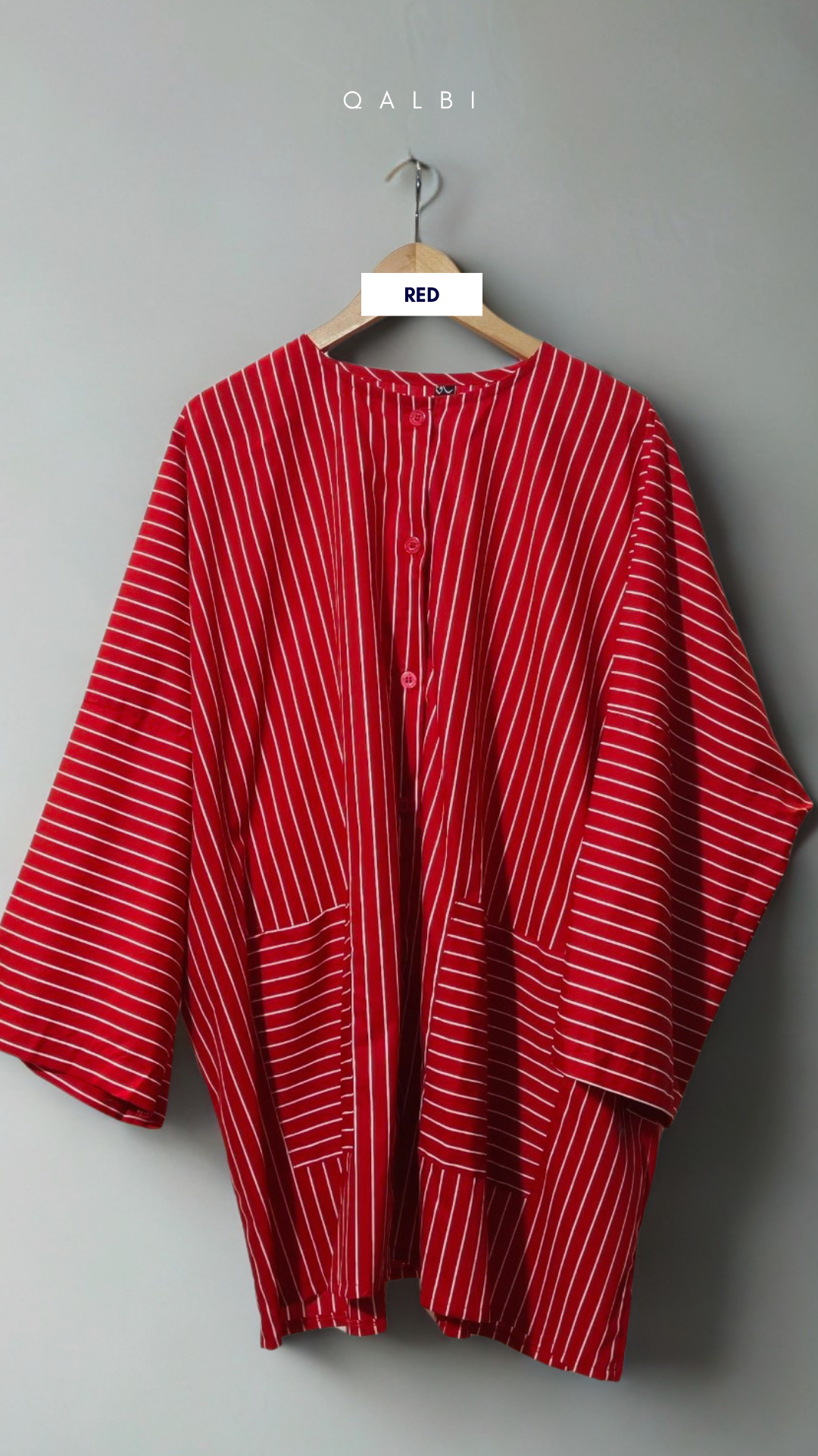 Yana Button Stripes (Red)