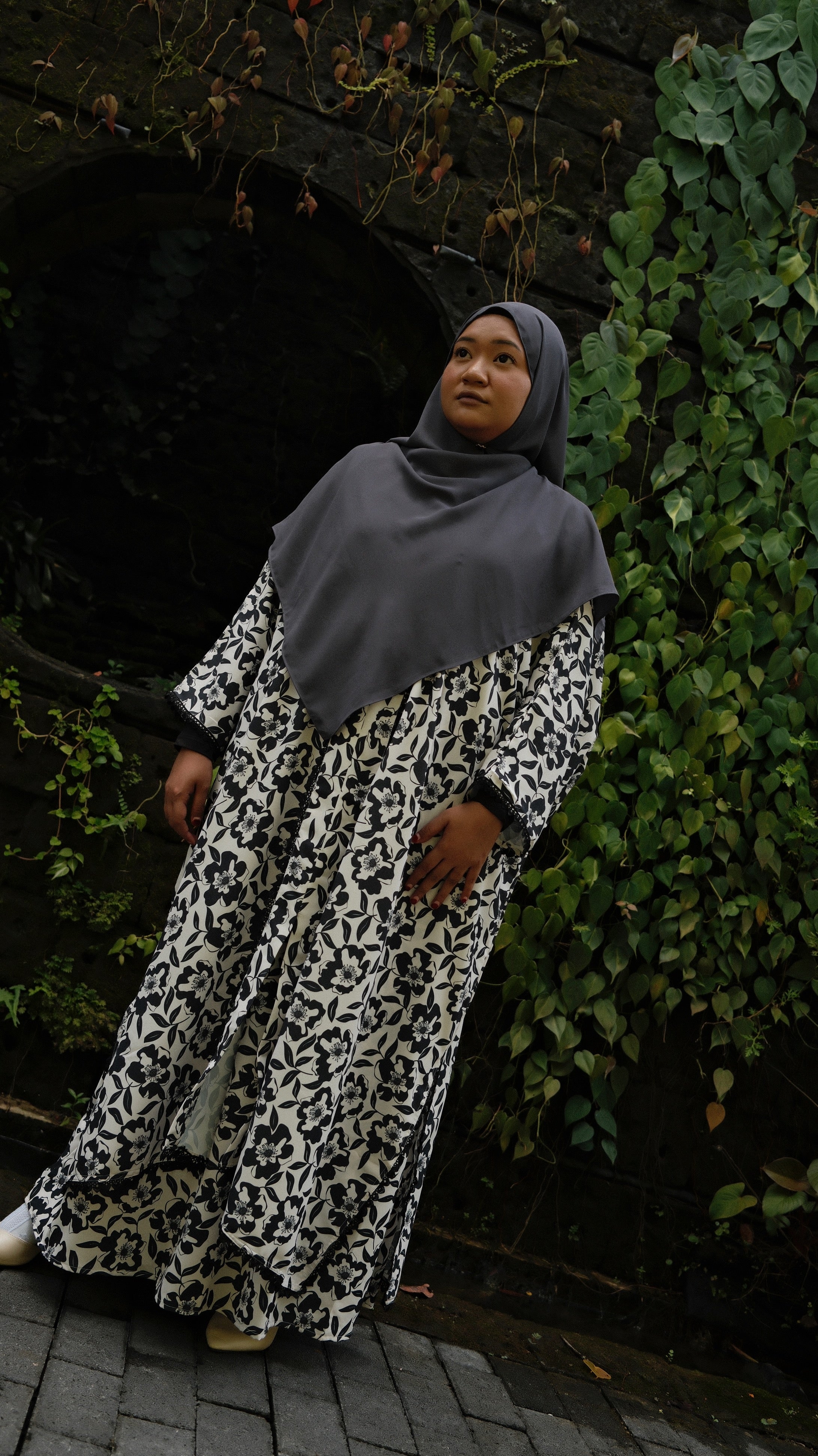 Printed Seroja Lace Kurung