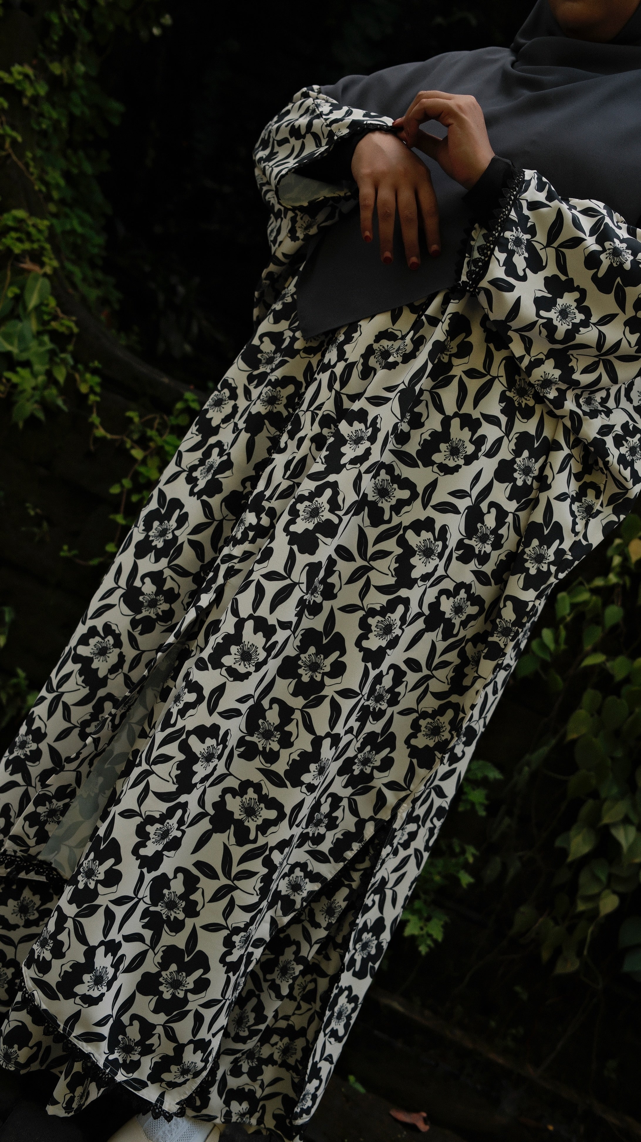 Printed Seroja Lace Kurung