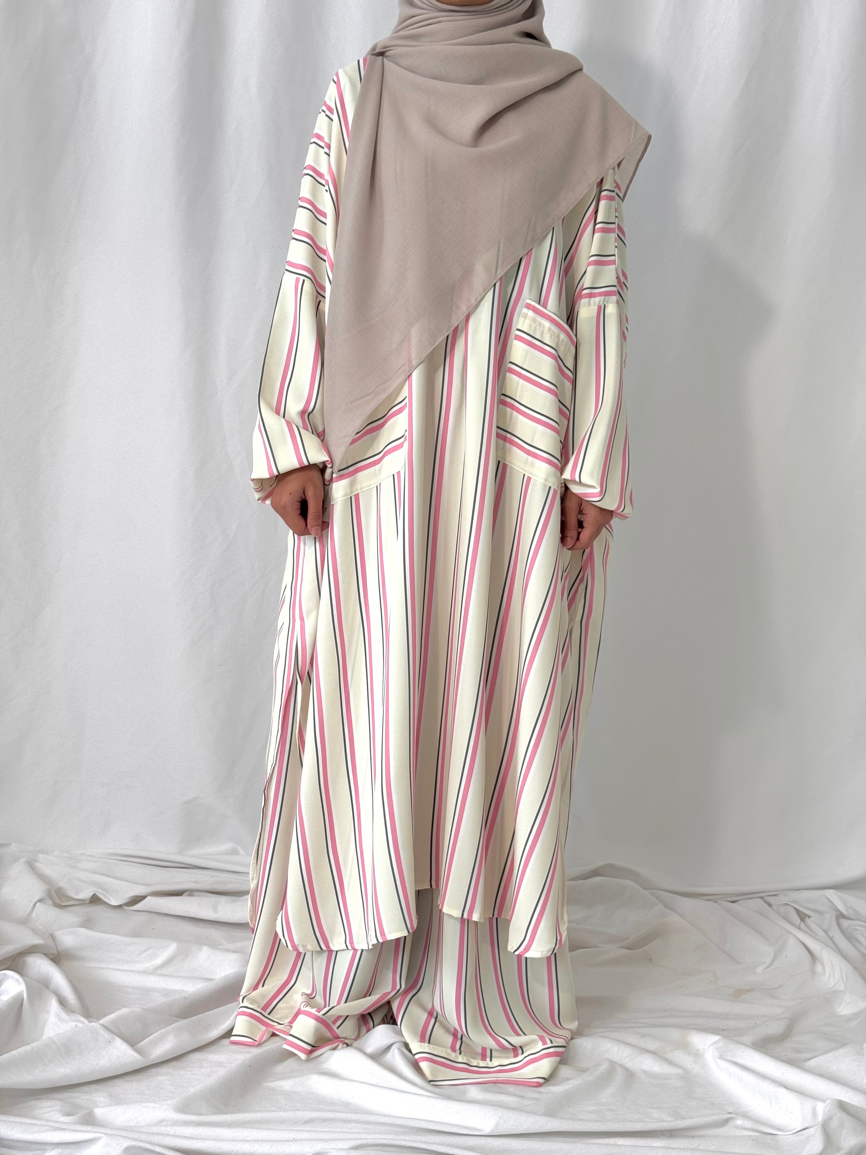 Stripes Pant Set Silk Lexus