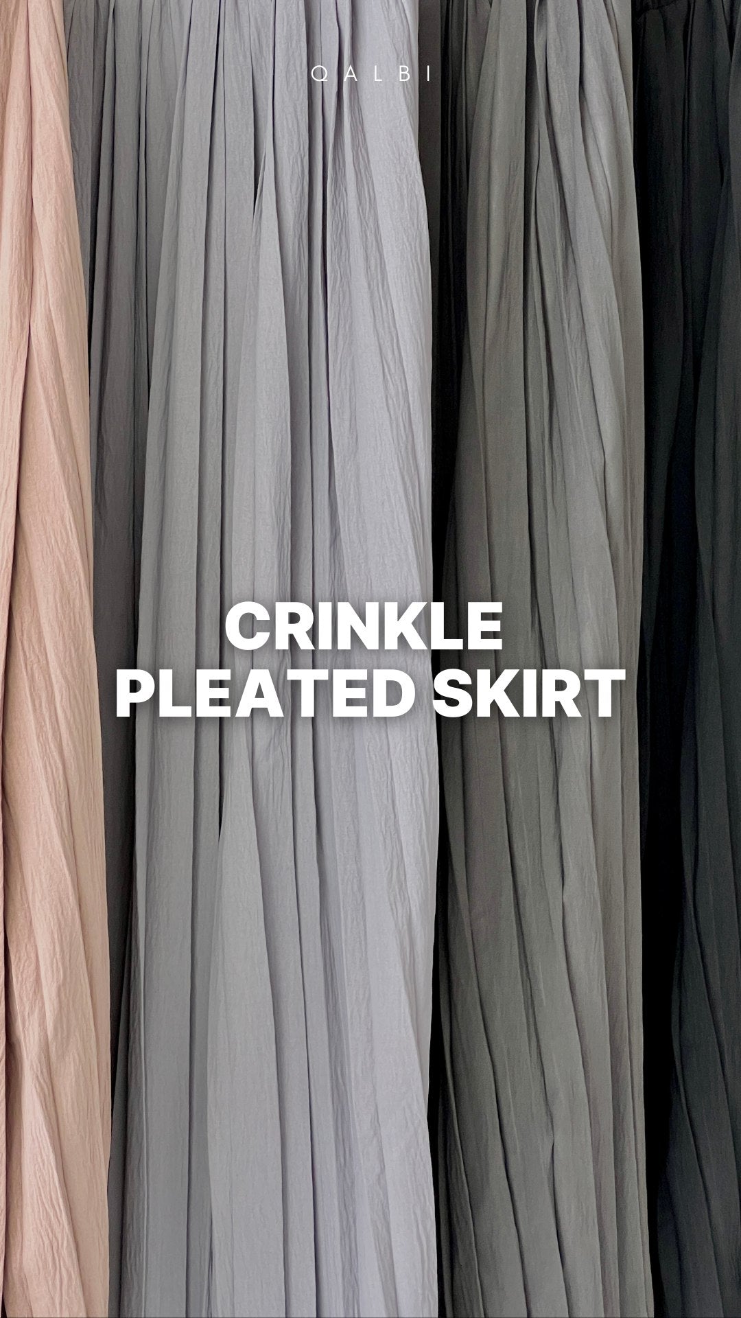 Crinkle Pleated Skirt
