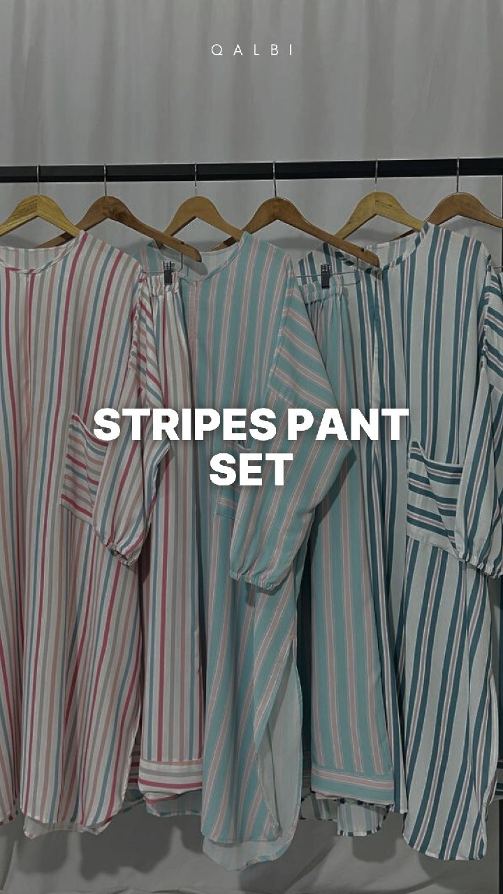 Stripes Pant Set Silk Lexus